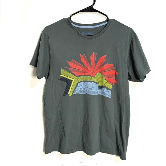 South Africa Colorful Graphic Crewneck Short Sleeve T-Shirt Gray Womens Large - Picture 1 of 5